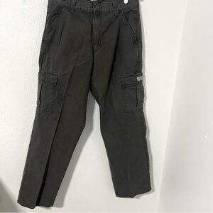 Wrangler Authentic Rip-Stop Men's Relaxed Fit 32x32 CARGO Pants 70L3WML Charcoal